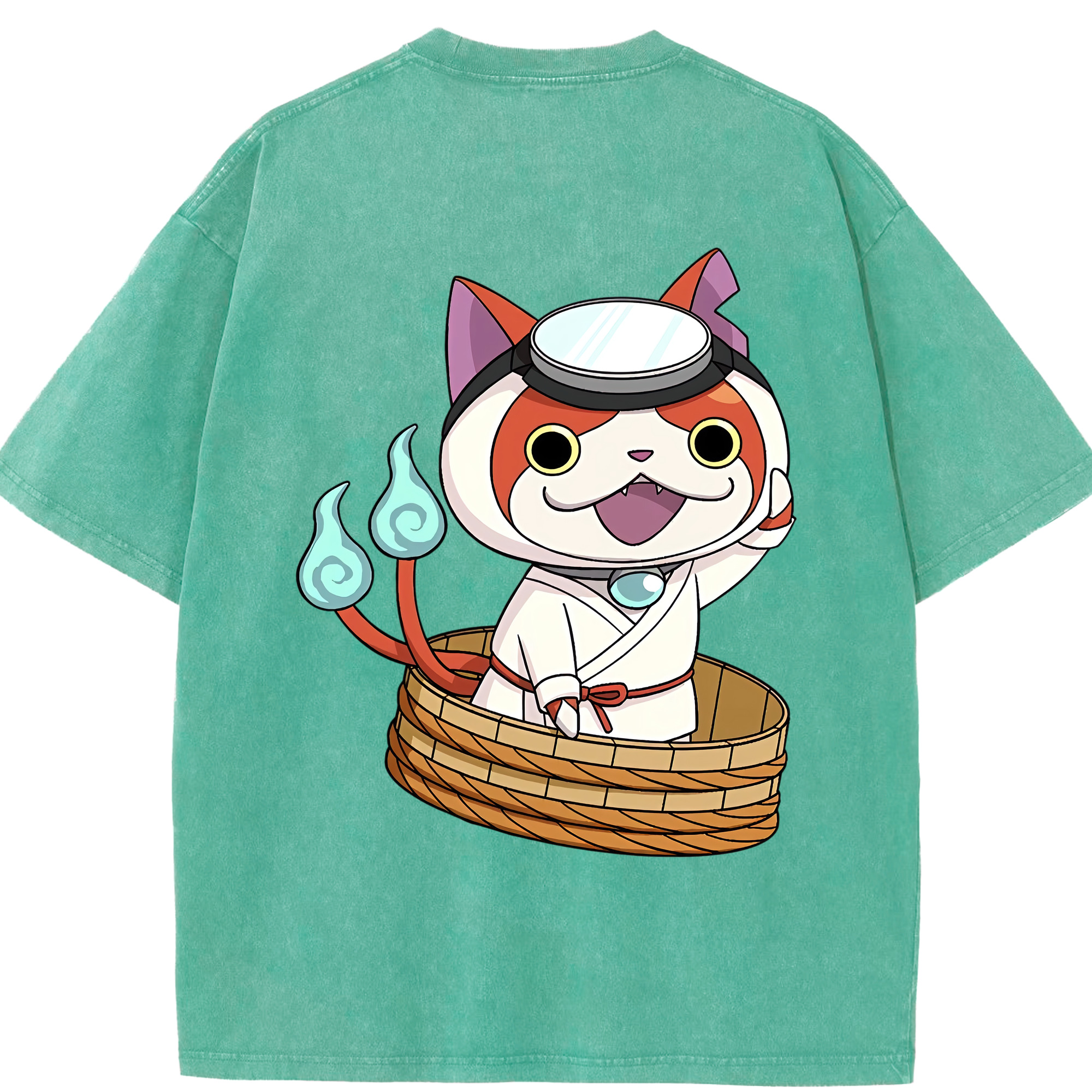 妖怪ウォッチ Yo-kai Watch 綿100% ヴィンテージ風 半袖Tシャツ（背面プリント）